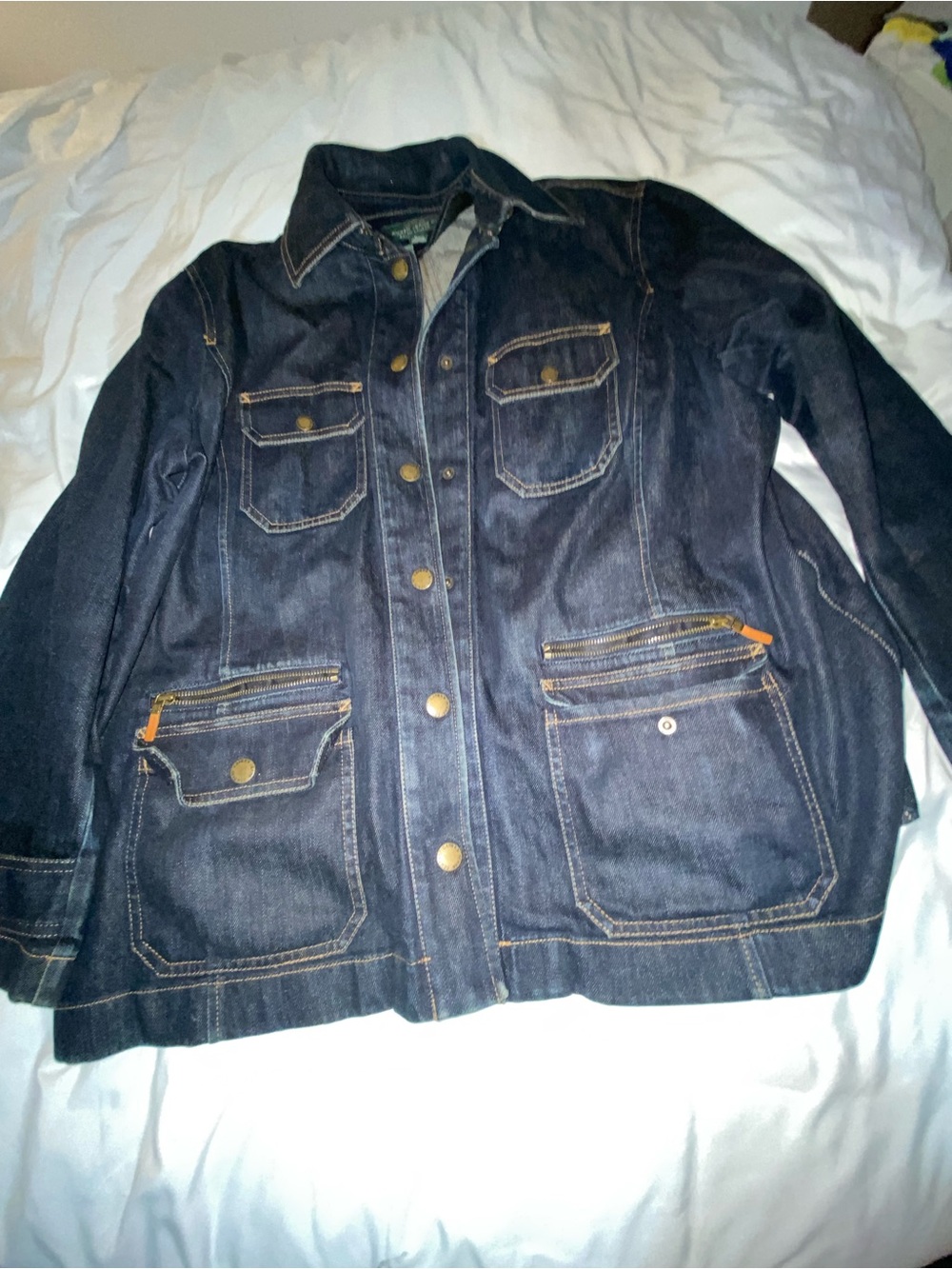 Ralph Lauren Denim Jacket - Navy Blue Workwear Style